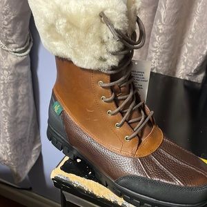 ralph lauren fur lined boot